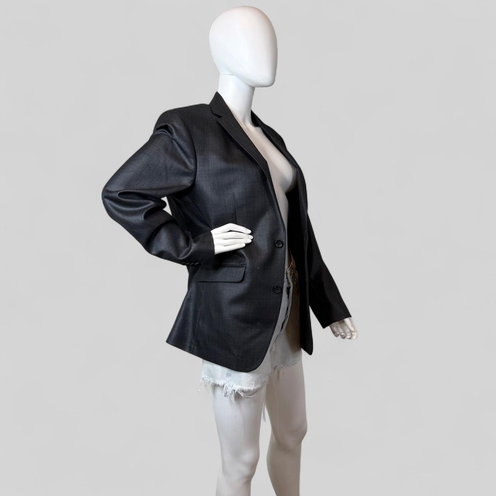 Reaction Kenneth Cole Charcoal Gray Blazer Suit Jacket 38R Y2K